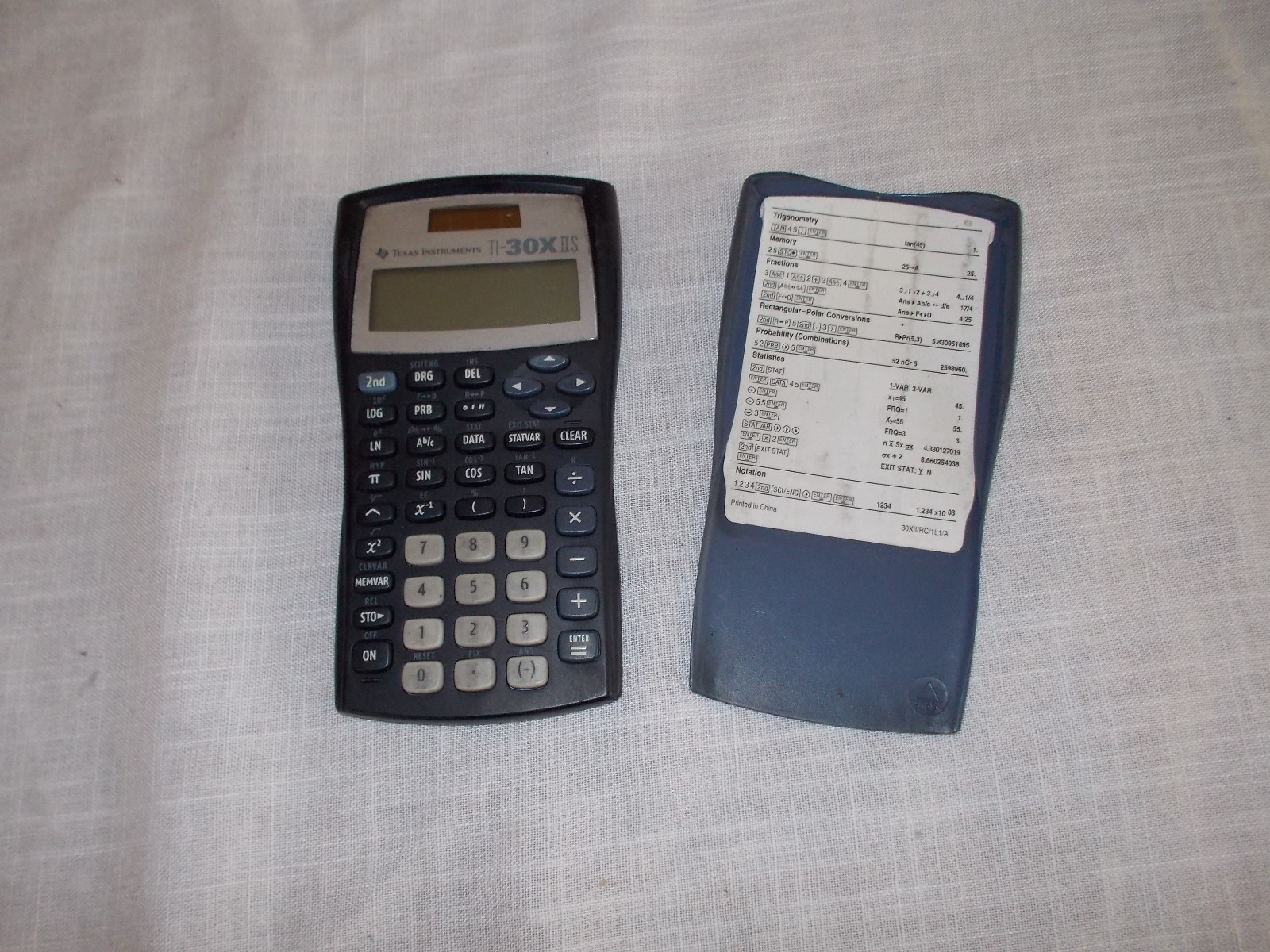 Texas Instruments Ti-30x IIS Scientific Solar Calculator Black With Blue Accents