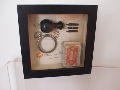 STEAMPUNK Original Shadowbox Mixed Media Art by BENEDICTE DEFOUR France 