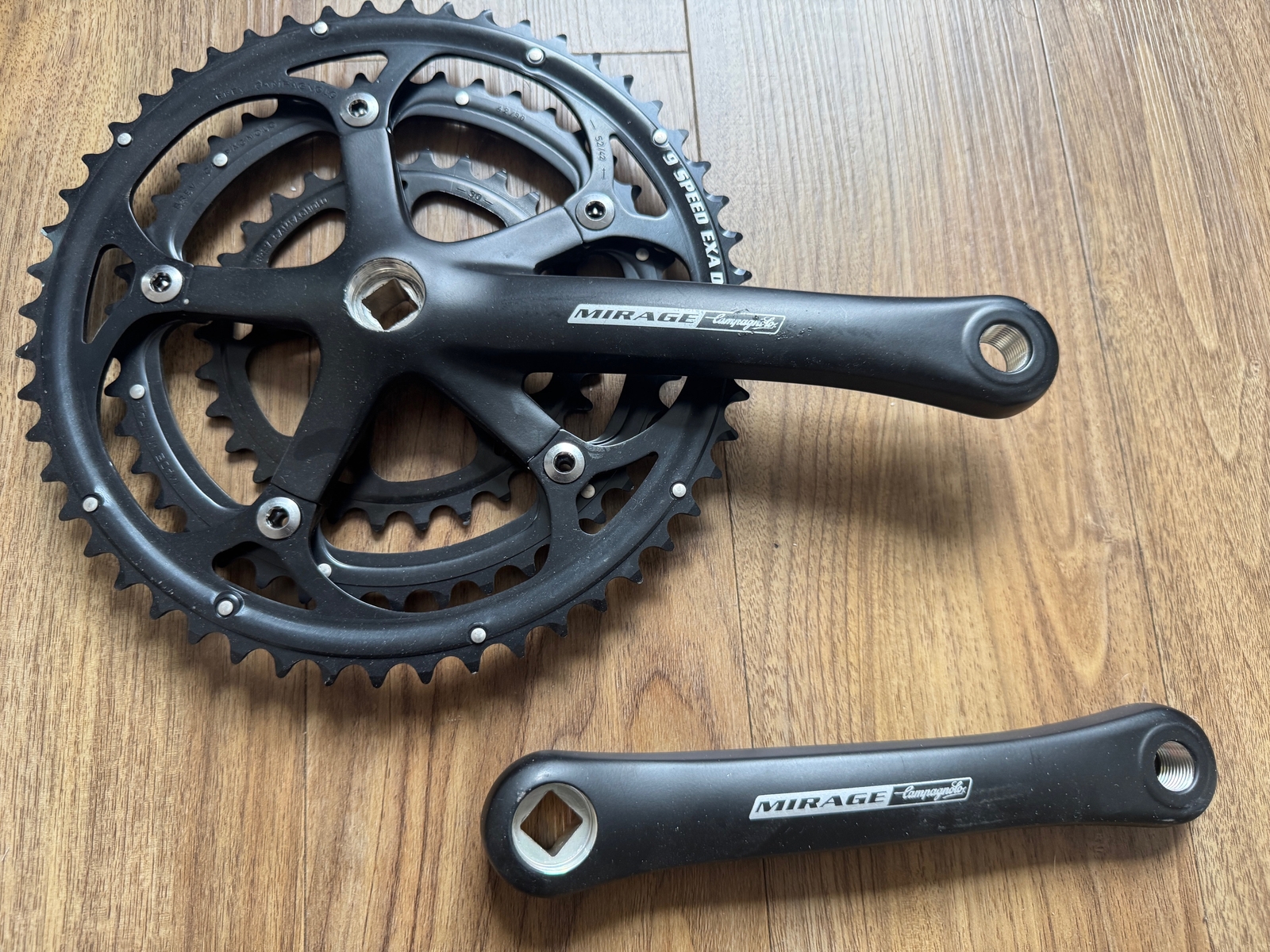 クランク カンパニョーロ mirage 170mm P42MAN Campagnolo Mirage 9 speed Crankset 170mm 30-42 -52 | eBay