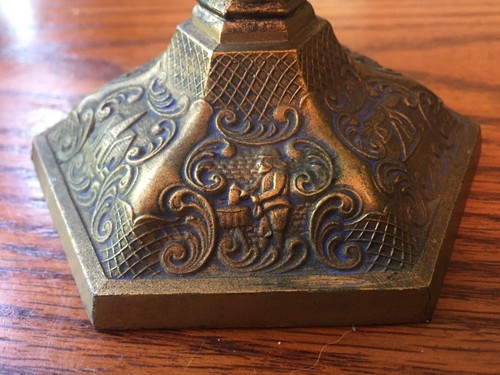 ANTIQUE Silver plate Candlesticks Marked H In Triangle Set Of 2 Vintage