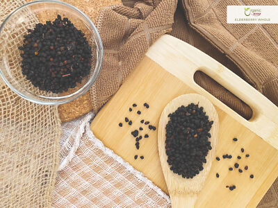 Organic Way Dried Elderberry Whole - Organic, Kosher & USDA Certified