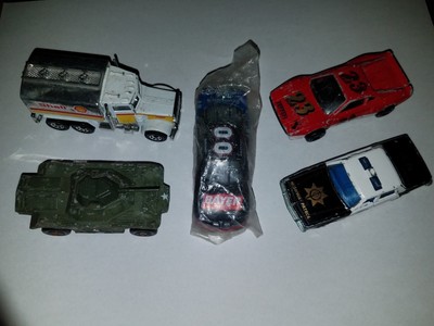 Matchbox cars, vintage 5 car lot, mixed die cast metal and plastic