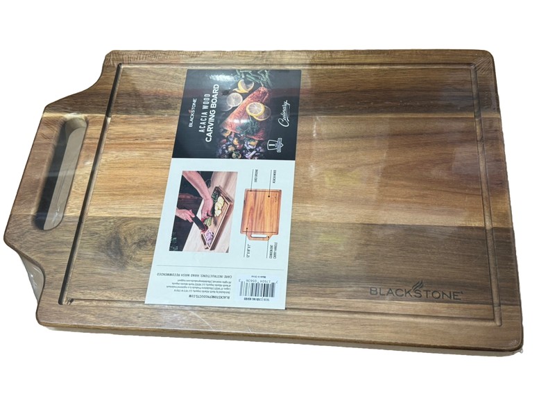 Blackstone Acacia Wood Carving Cutting Board 12"'x18"×1". ! GIFT IDEA