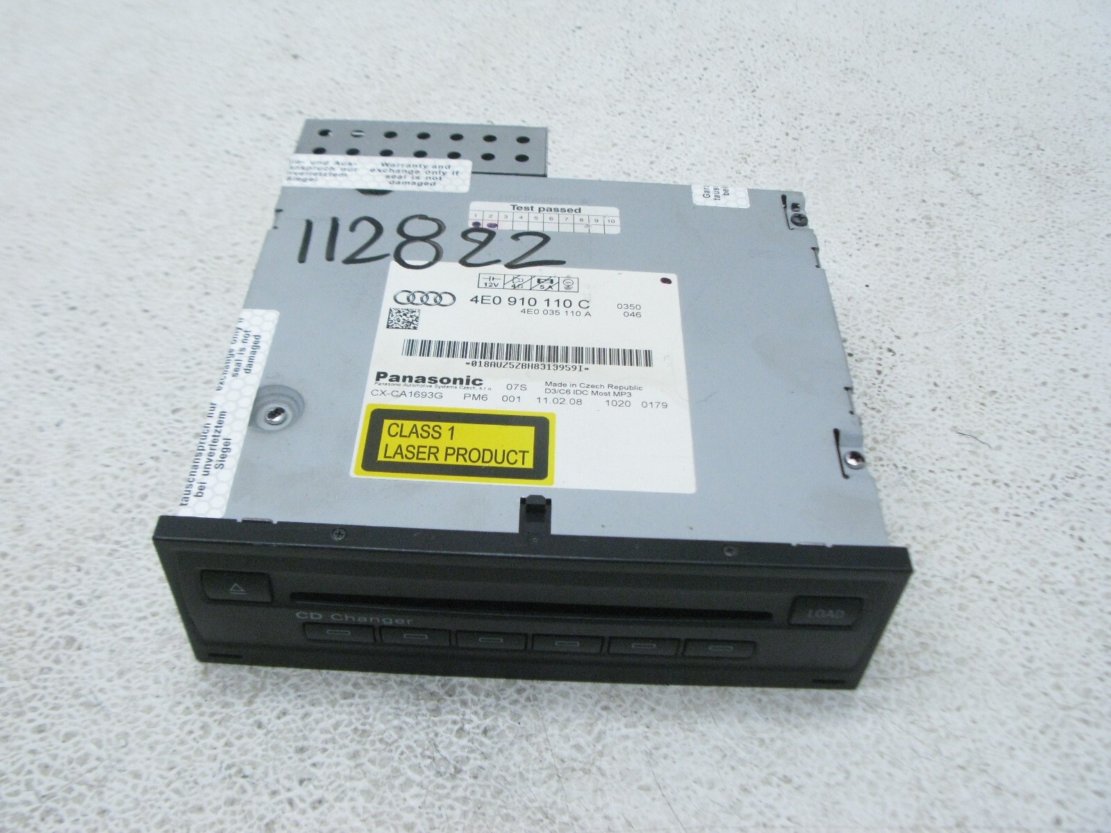 AudiA8 CDプレイヤー 03-10 AUDI D3 A8 A8L S8 FIBER OPTIC HEAD UNIT RADIO CD CABLE