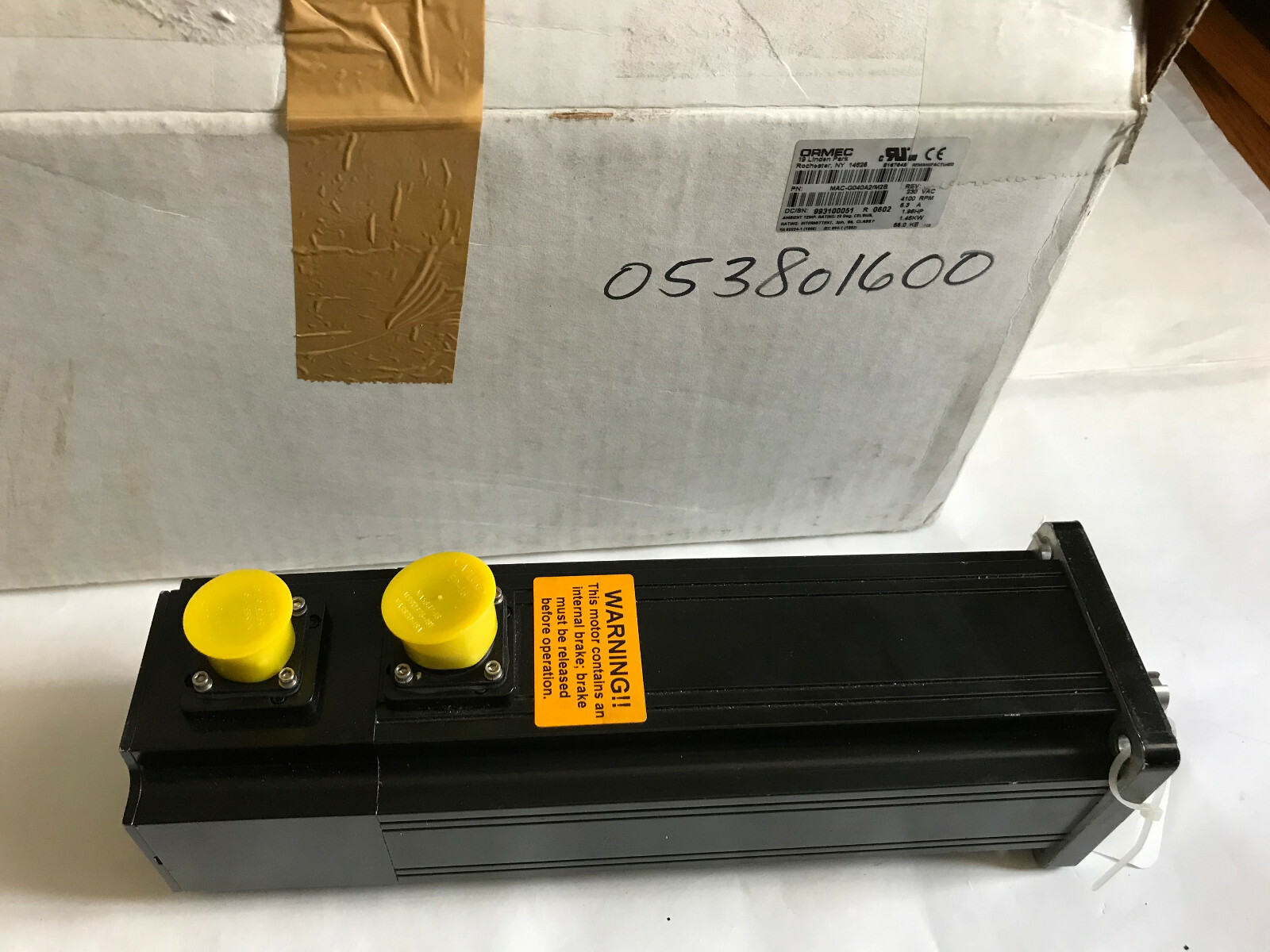 New ORMEC MAC-G040A2/M2B SERVO MOTOR,MAC-GO4OA2...
