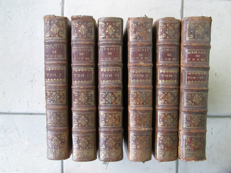 Secousse : Memoires De Conde, 1743. 6 Volumes In-4 Complet, Guerres De Religion.