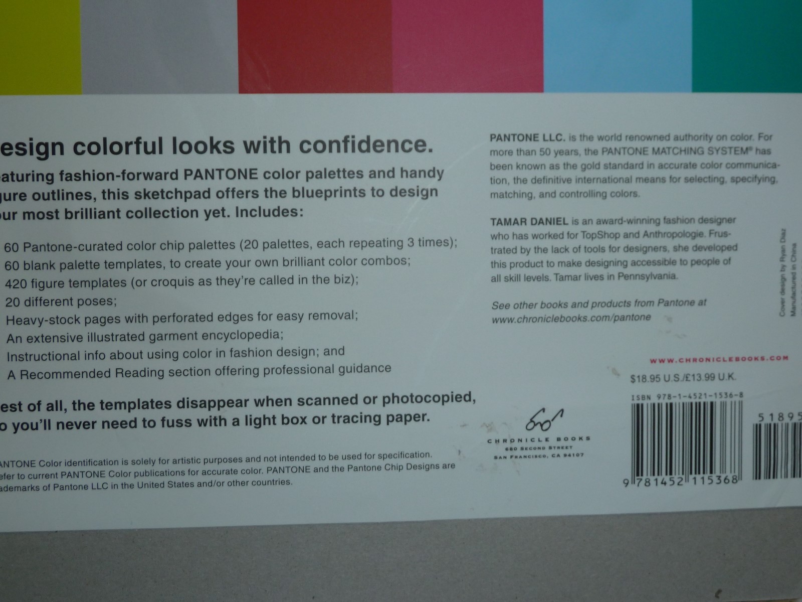 The Pantone Fashion Sketchpad Book pad 420 figure templates 60 color palettes