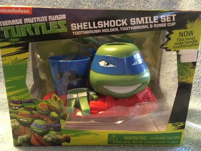 Nickelodeon Shellshock Teenage Mutant Ninja Turtles  Toothbrush Set   New in Box