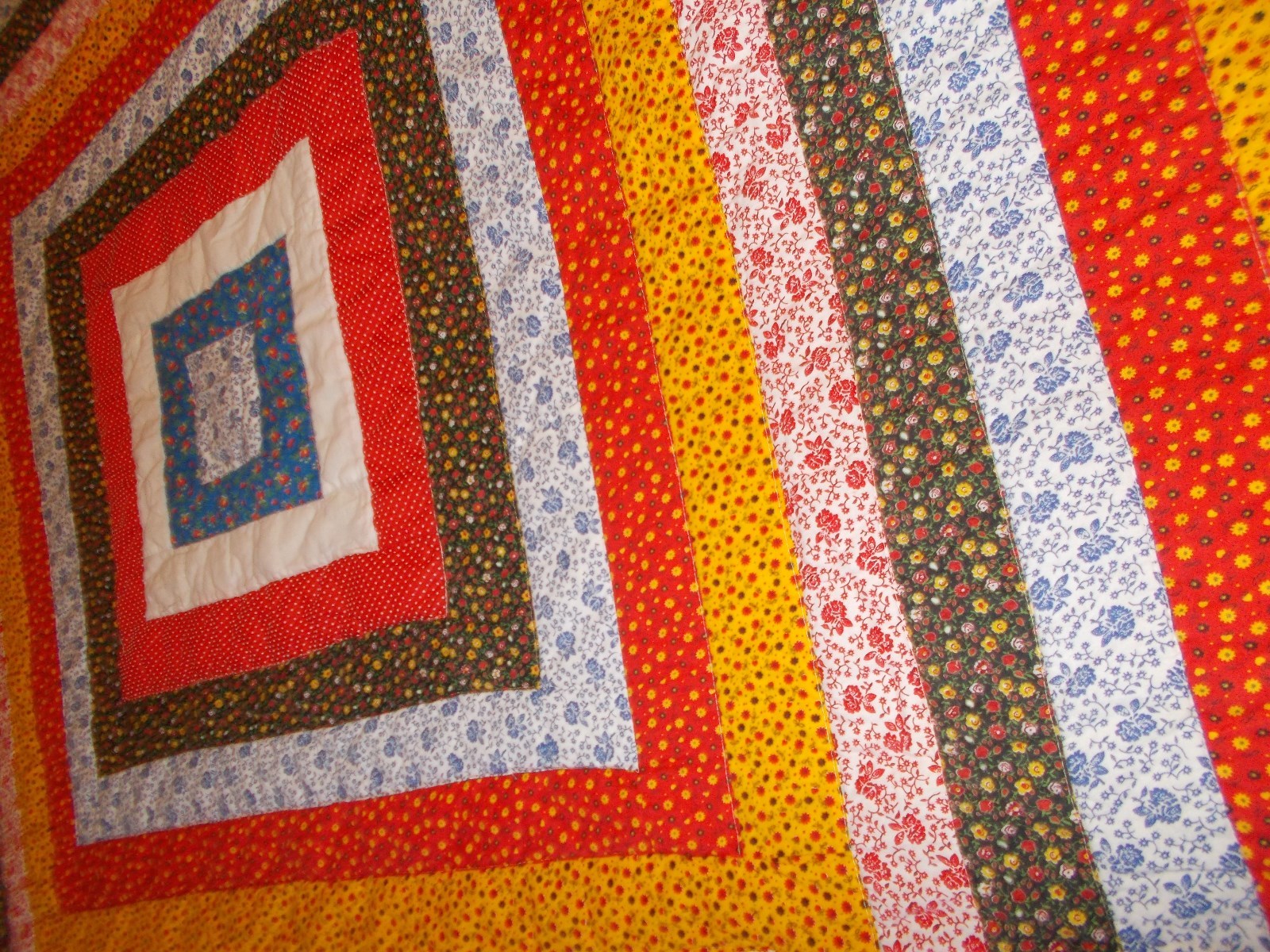 Light Colorful Quilted Quilt/Comfort/Curl-Up Couch Summer Blanket 74