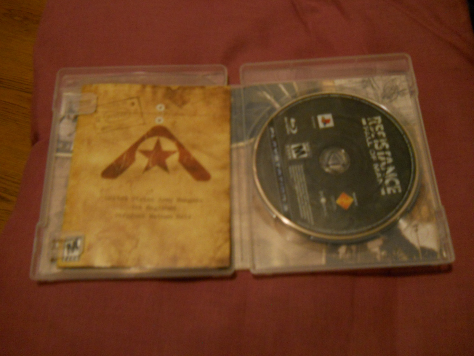 PlayStation 3 Resistance Fall of Man game paperwork artwork