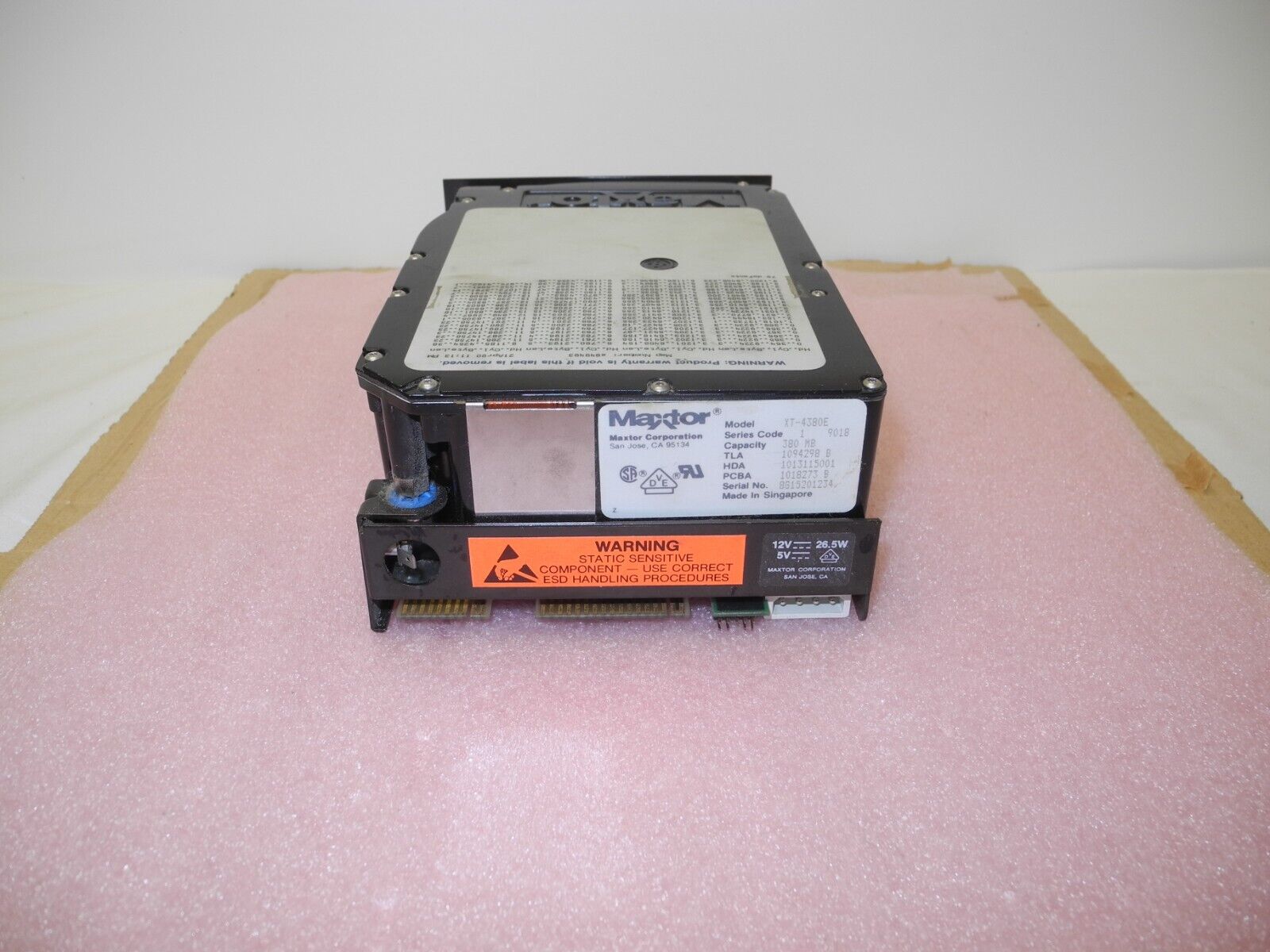 MAXTOR XT-4380E 380MB 5.25 MAXTOR XT-4380E 380MB 5.25