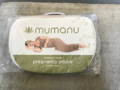 Mumanu Pregnancy Maternity Pillow. Contoured. Memory foam, With Washable Cover