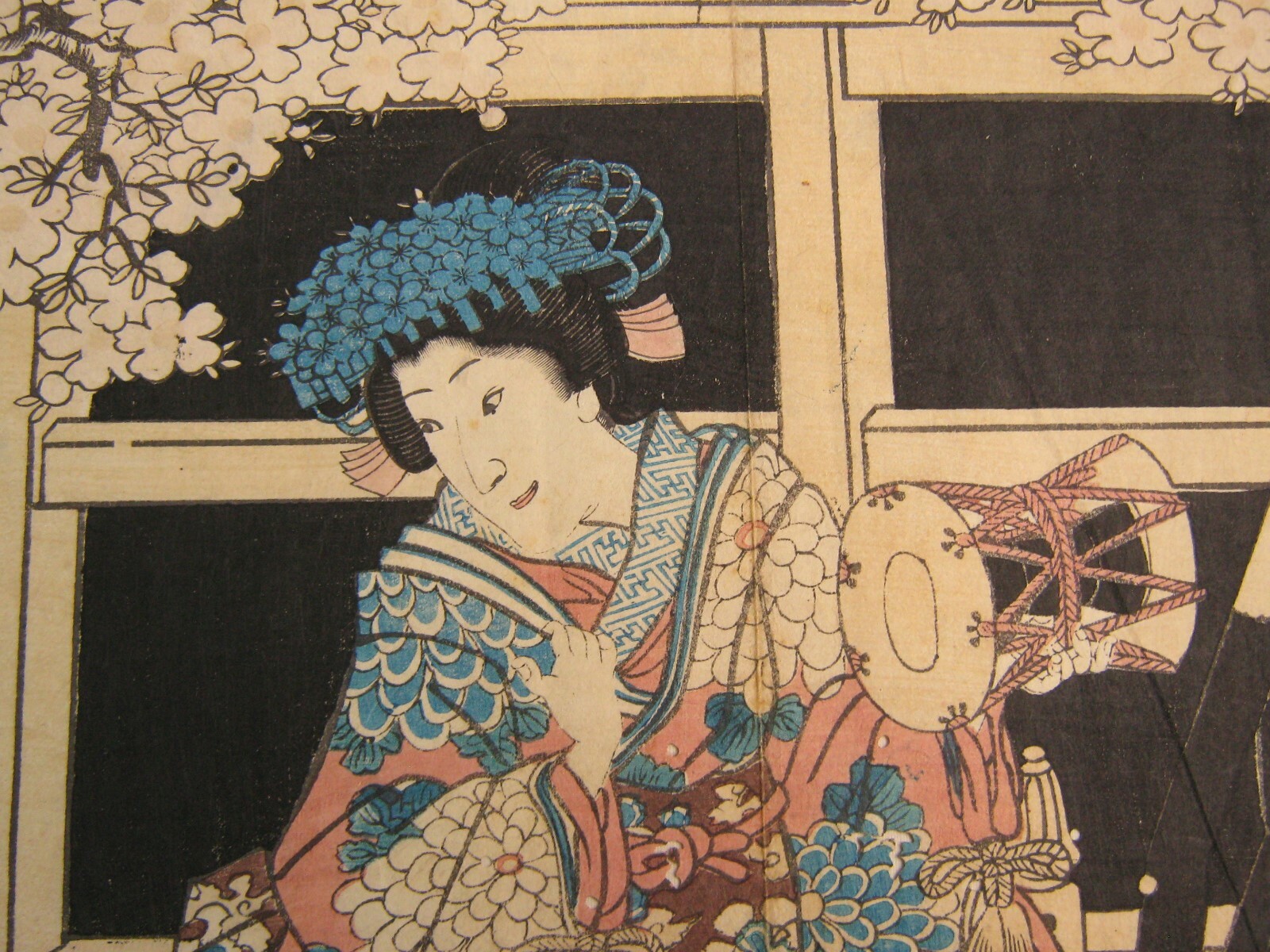 Onoe Kikugoro IV as Shizuka Gozen by Kunisada Utagawa I Japanese Woodblock Print