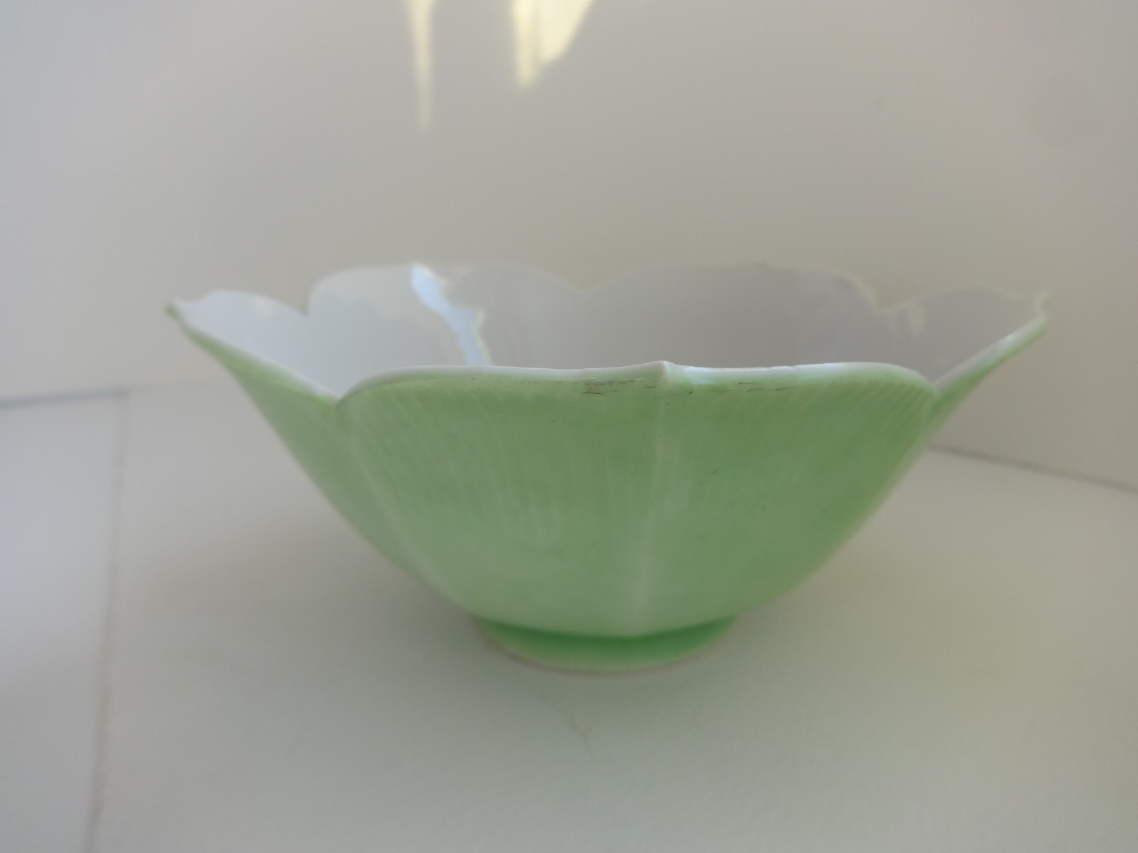 Art Nouveau green Porcelain Lotus Bowl