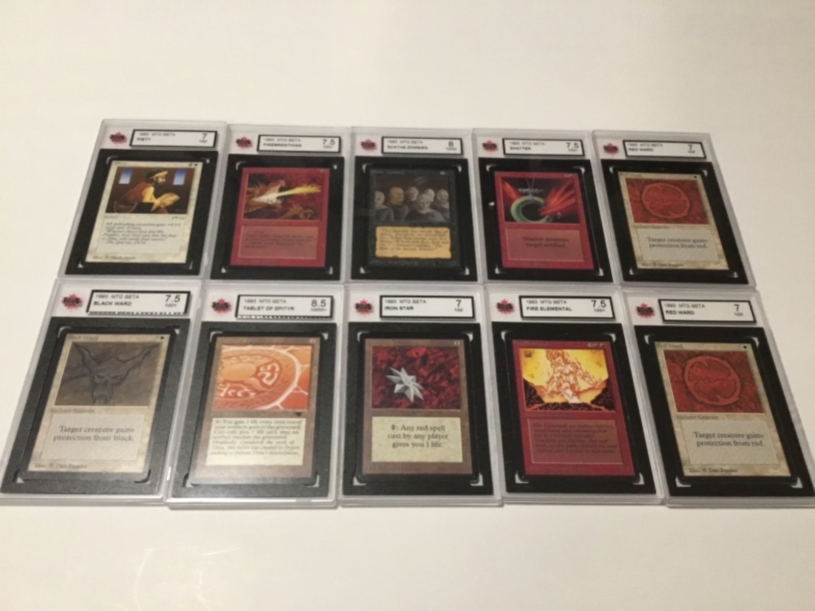 MAGIC THE GATHERING BETA 1993 GRADED 28 CARD COLLECTION