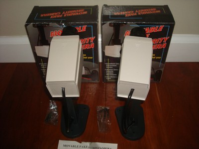 Security Surveillance Motion Camera Flashing Light Dummy Fake Lot of 2