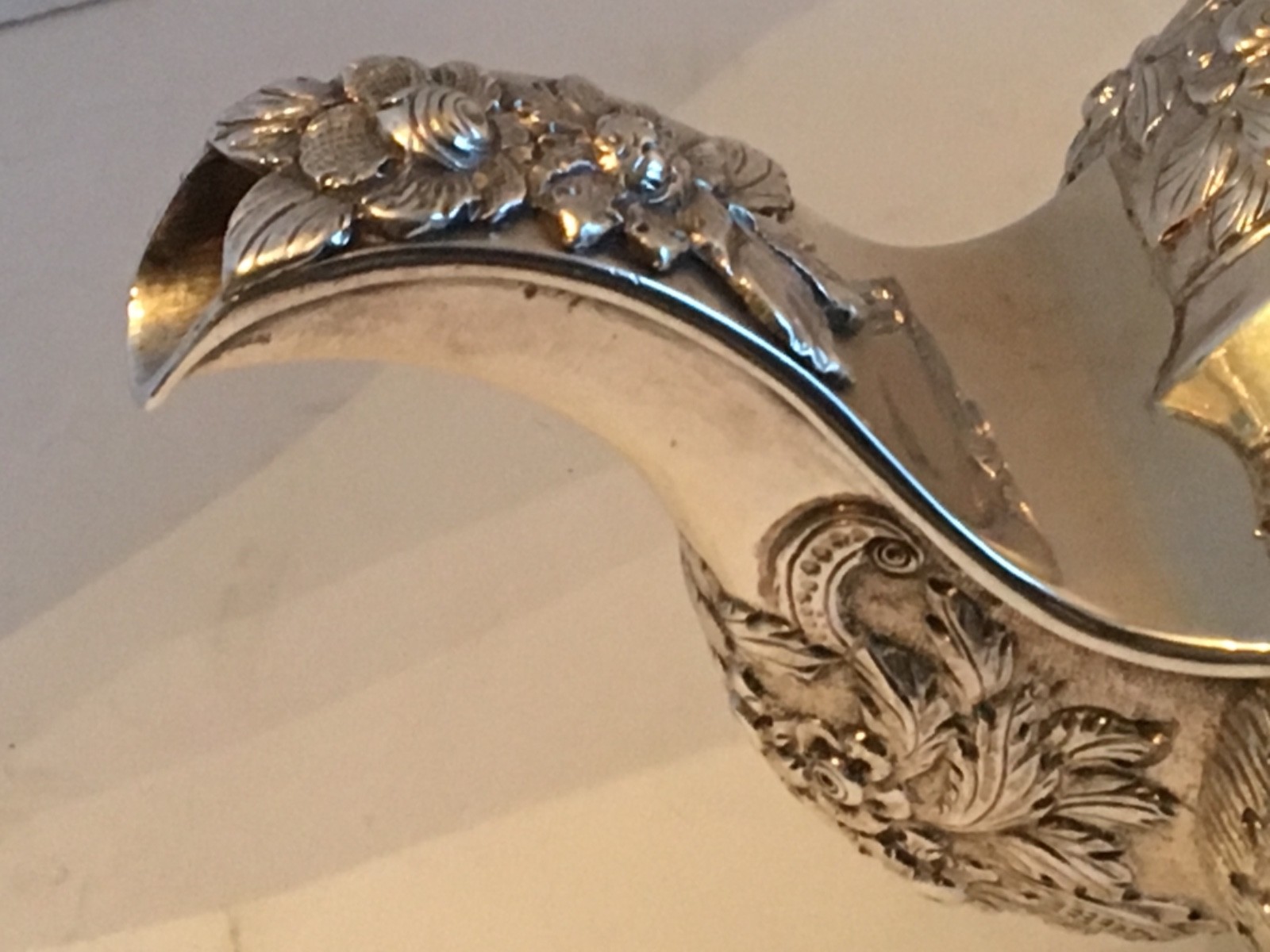 Antique Georgian Sterling Silver Irish Handchased Teapot S&G Dublin 1826