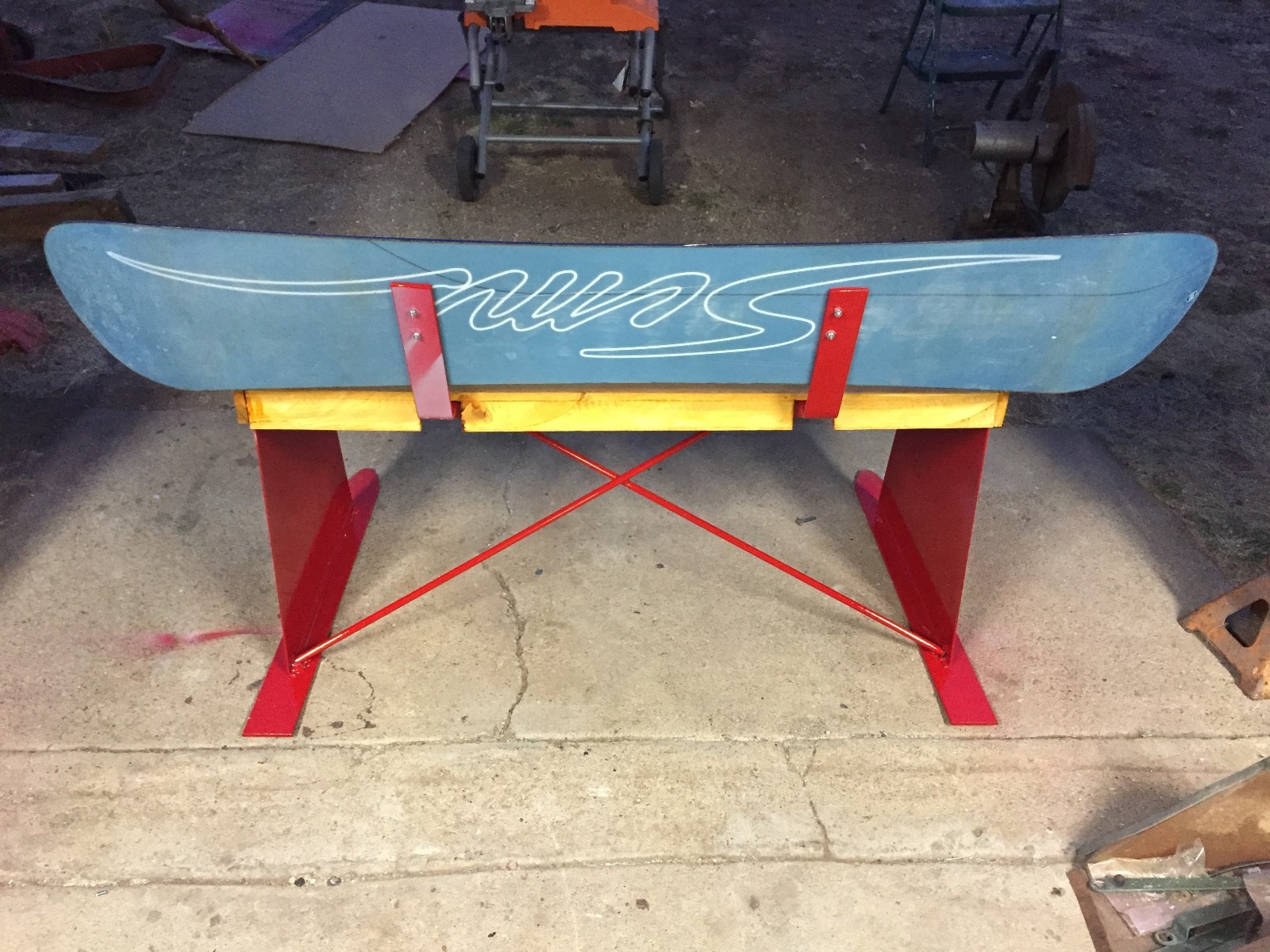 SNOW BOARD BENCH , CUSTOM MADE ONE OF A KIND, STURDY- ski lift chairs