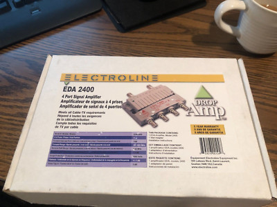 Electroline EDA-2400 4 Port RF/CATV Low-Noise Amplifier   NEW IN BOX