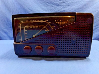 vintage zenith am fm tube radio
