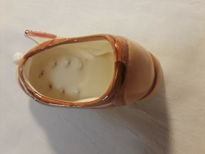 Vintage Enesco Planter Ladies Golf Shoe w/ Crossed Clubs -Golfing Gift