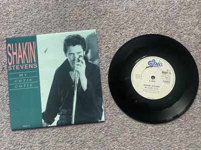 SHAKIN STEVENS  My Cutie Cutie  7  Single VINYL Record RARE 1990 Shaky14 Epic