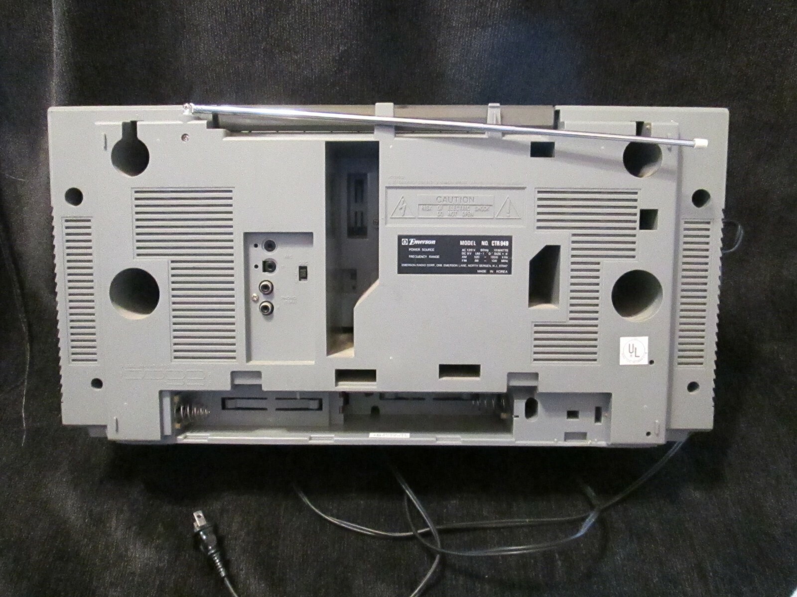 Vintage Boom Box Emerson CTR 949 Dual Cassette AM FM Ghetto Blaster