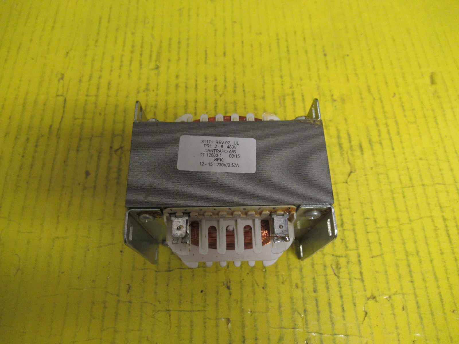 DANTRAFO A/S TRANSFORMER DT 12681-1 31171 REV 02 2-8:480V 12