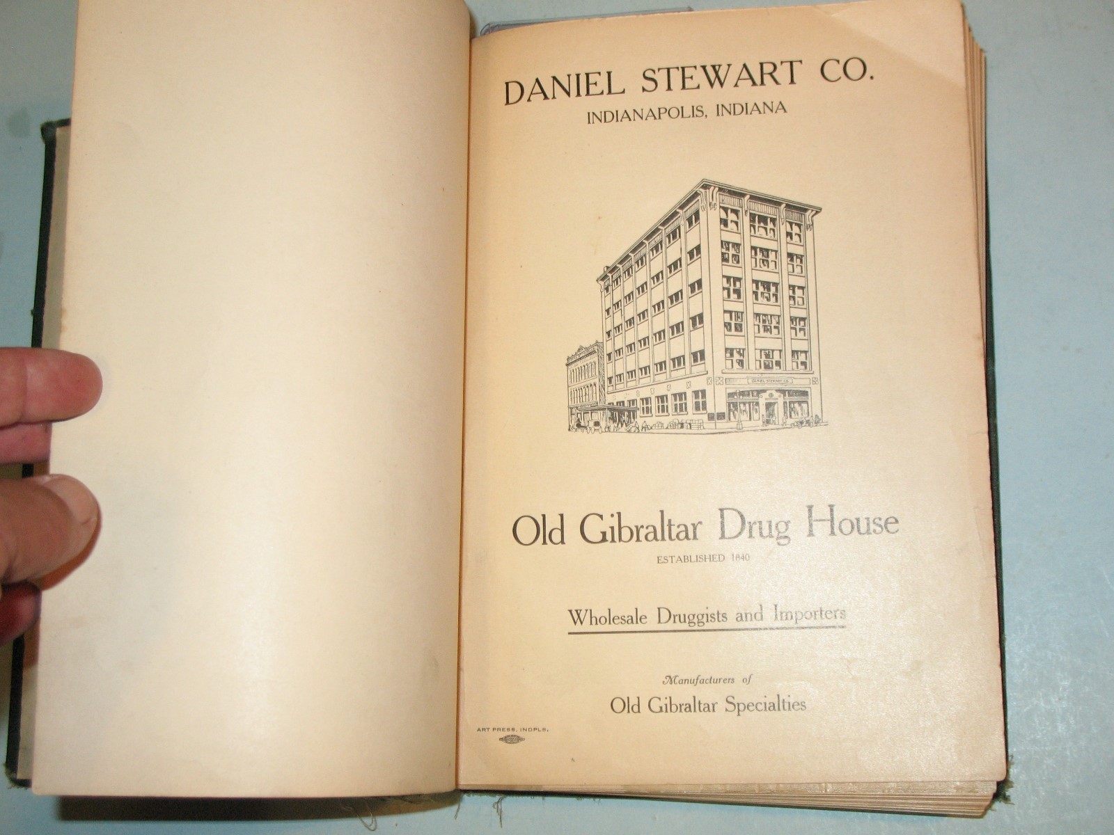 1900s DANIEL STEWART CO. CATALOG, OLD GIBRALTAR DRUG HOUSE,INDIANAPOLIS~ rare!!!