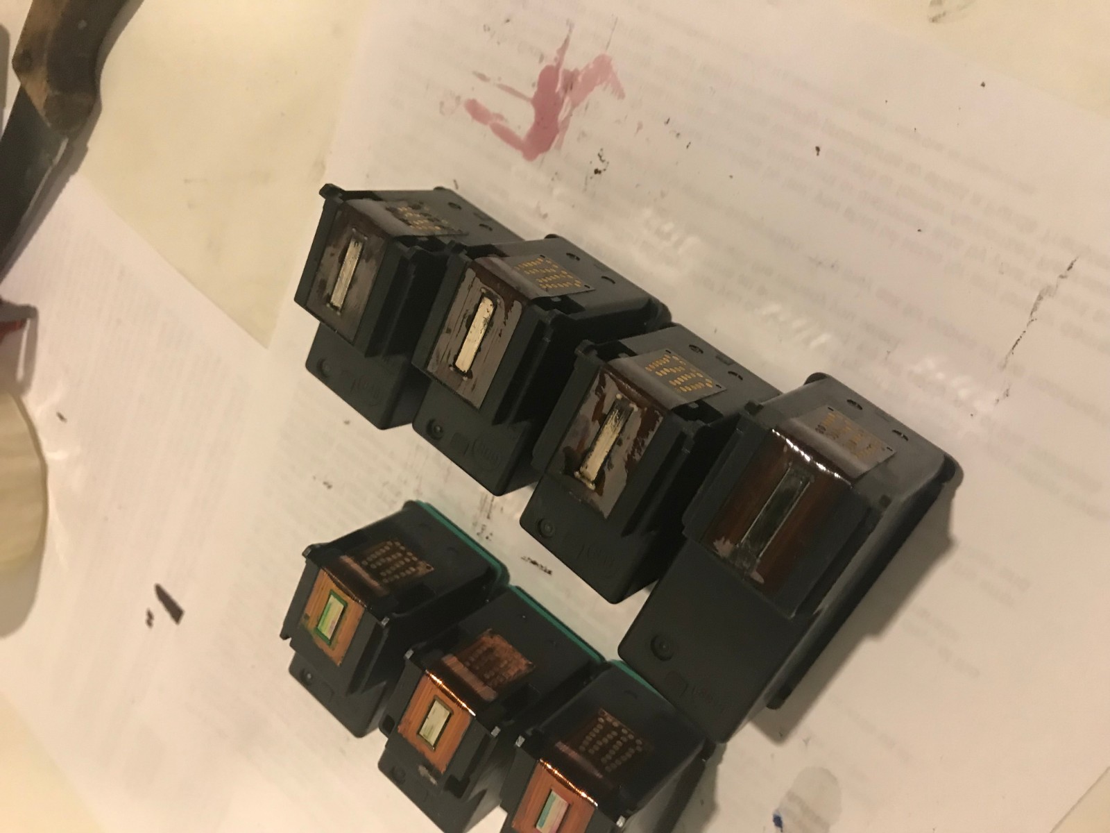 Lot 7  HP 74 HP 75  Black & Color Genuine Empty Ink Cartridges