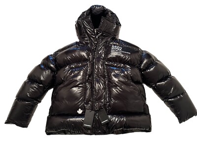 DSQUARED2 New Dsquared Hooded Goose Down Puffer Jacket Coat S 50 M/L Rp £1250