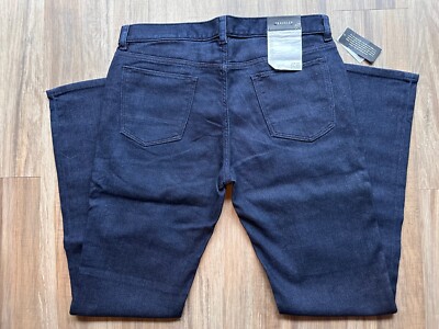 NWT Banana Republic 33 x 32 Slim Luxe Traveler Dark Indigo Selvedge Jeans $130