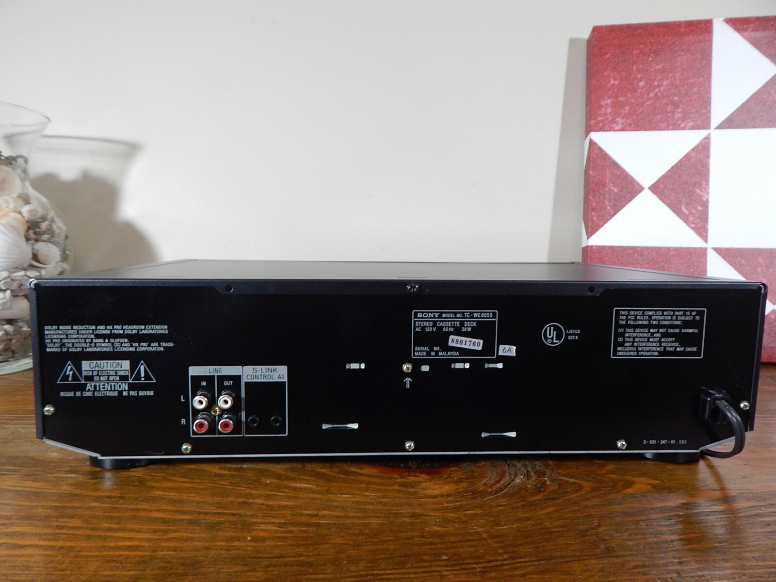 Sony TC-WE805S Dual Cassette Deck With Dolby B,C,S Sony TC-WE805S Dual Cassette Deck With Dolby B,C,S
