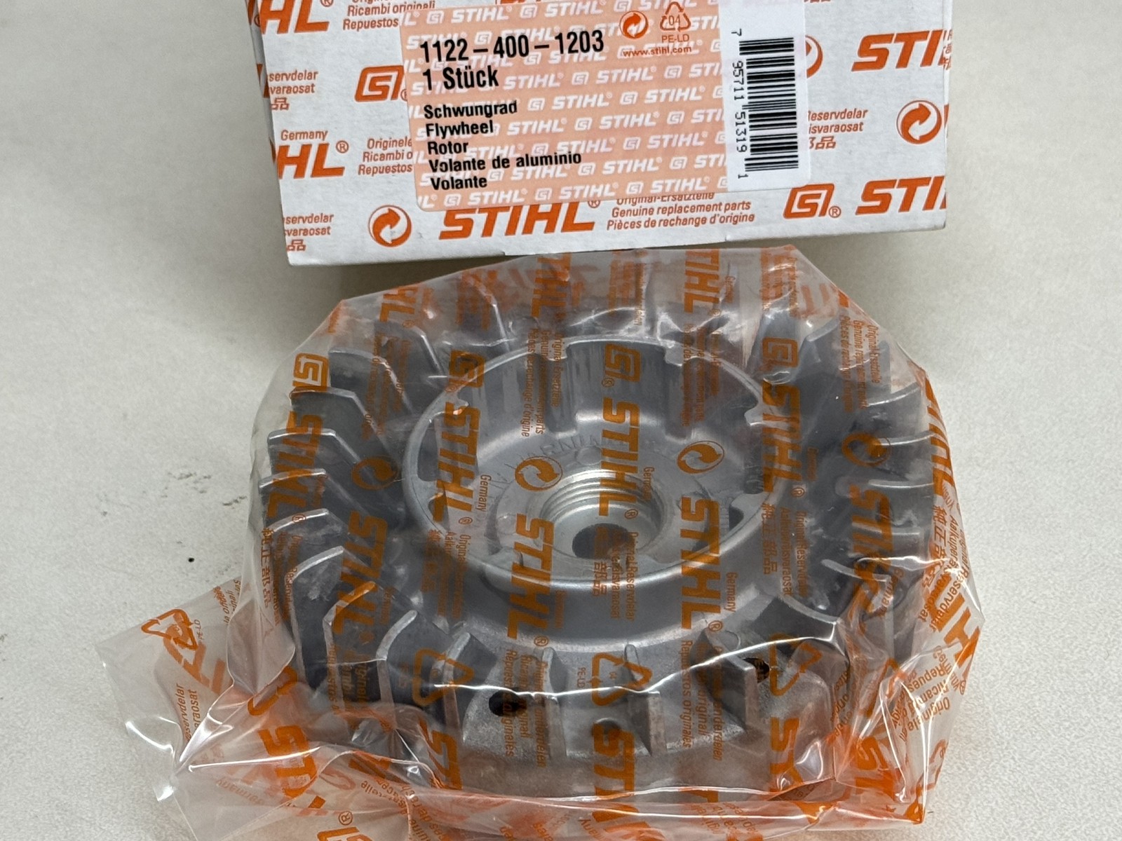 STIHL OEM 1122 400 1203 FLYWHEEL FOR 064 064R , DUAL KEYWAY - Picture 4 of 4