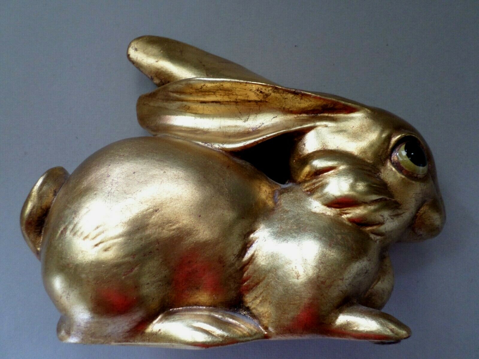 Vintage Freeman McFarlin Pottery Gold Rabbit Bunny
