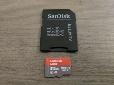 SanDisk Micro SD Memory Card 512GB Ultra with adapter Class 10 UHS-1 