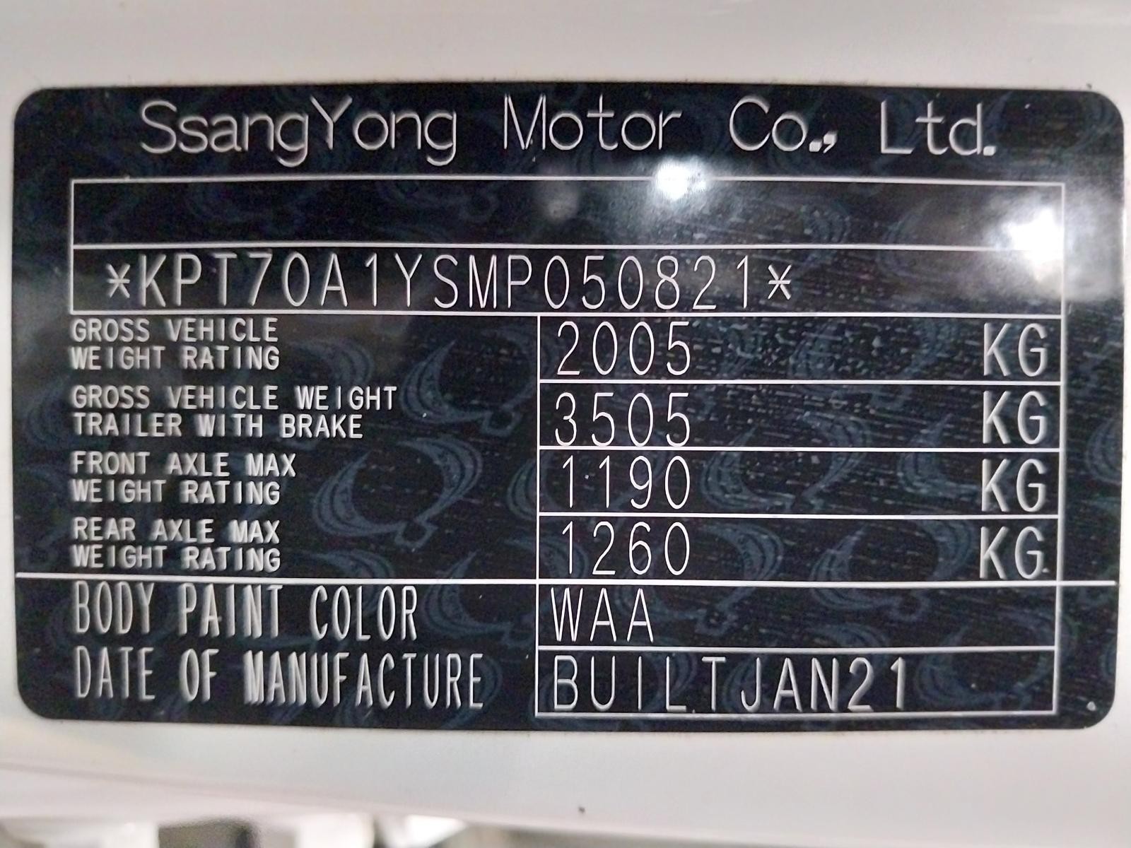 2021 Ssangyong Korando HEATER AC CONTROLS C300 07/2019-2025 729456 image 9