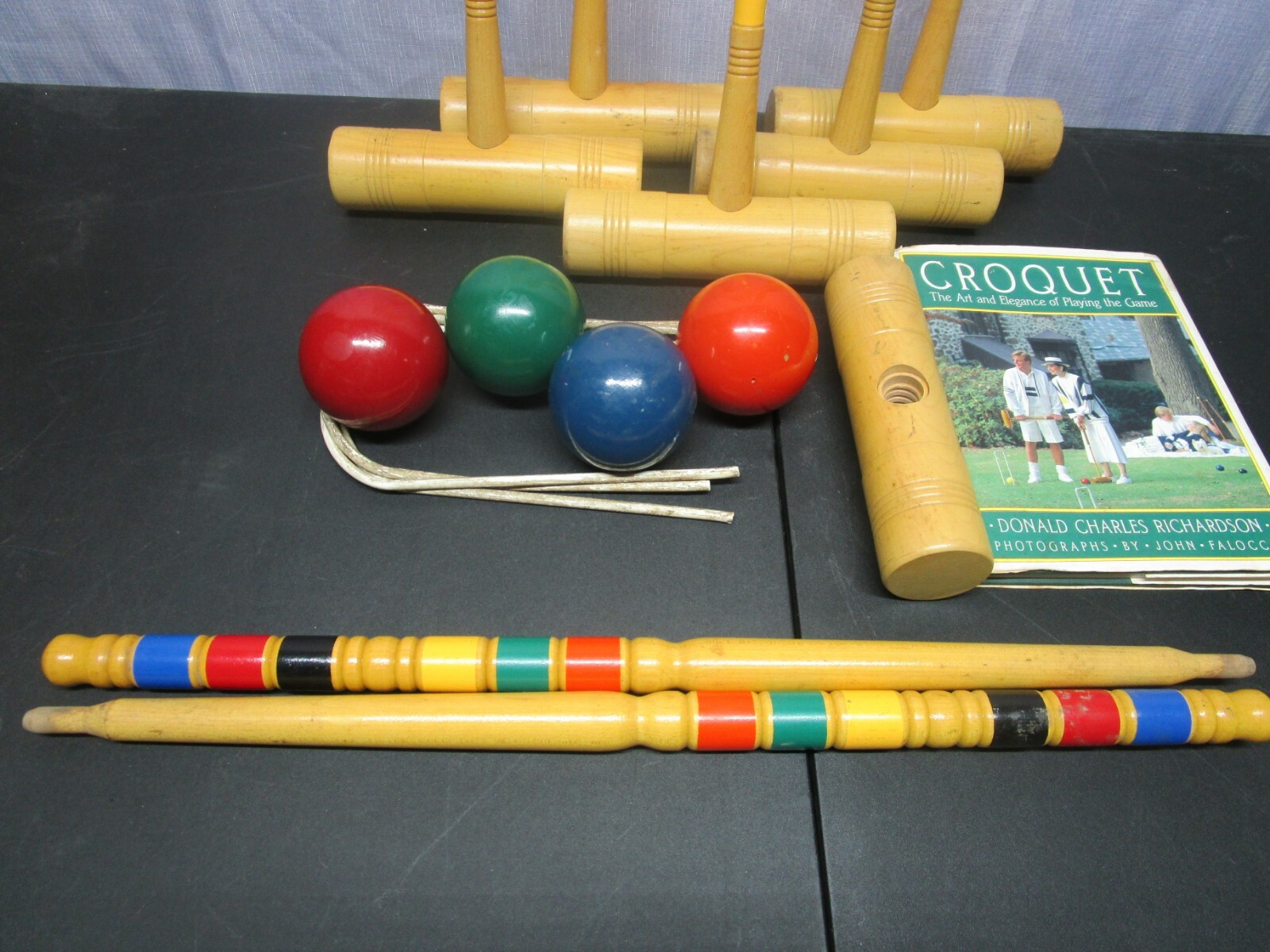 LL Bean INCOMPLETE  croquet set with bag