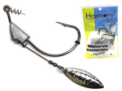 Harmony Fishing - Razor Series UnderSpin Swimbait Hooks (4 Pack w/ 5 Bait Pegs)