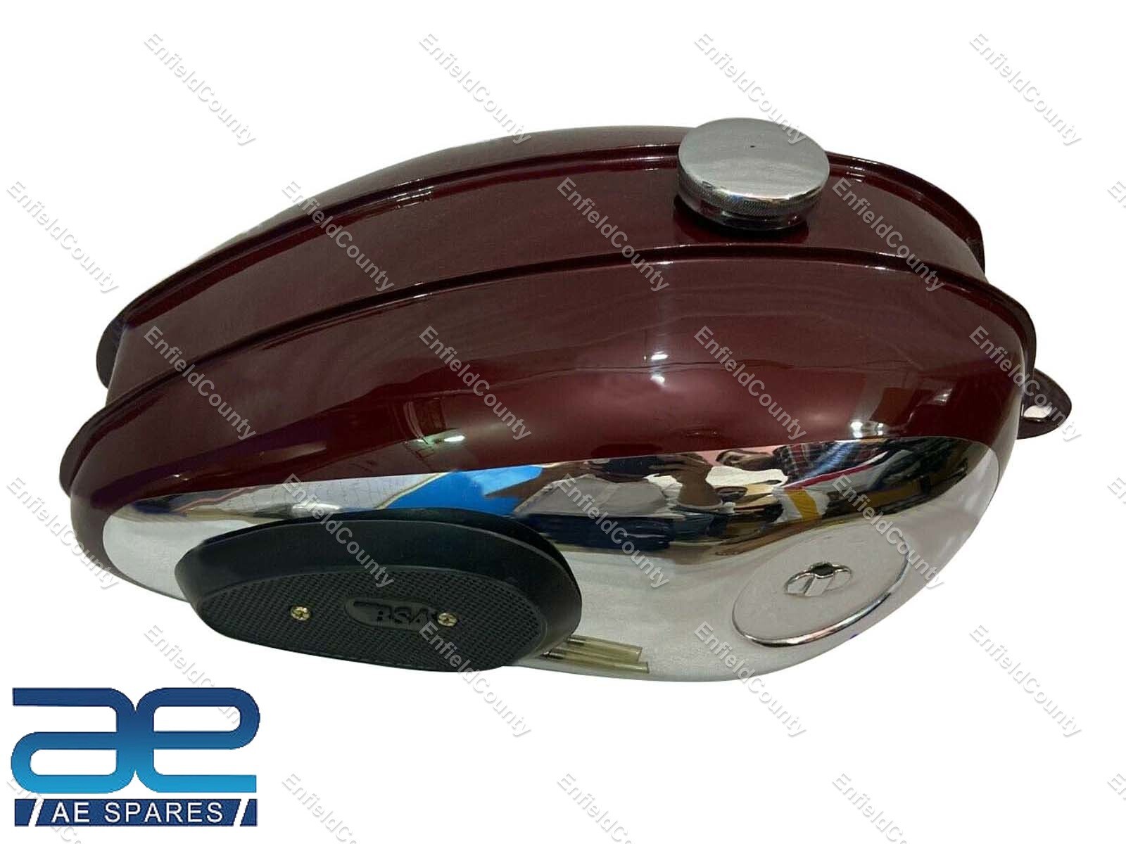BSA C10 C11 C12 C11G 250 PLUNGER MODEL MAROON & CHROME &KNEE PAD PETROL TANK  