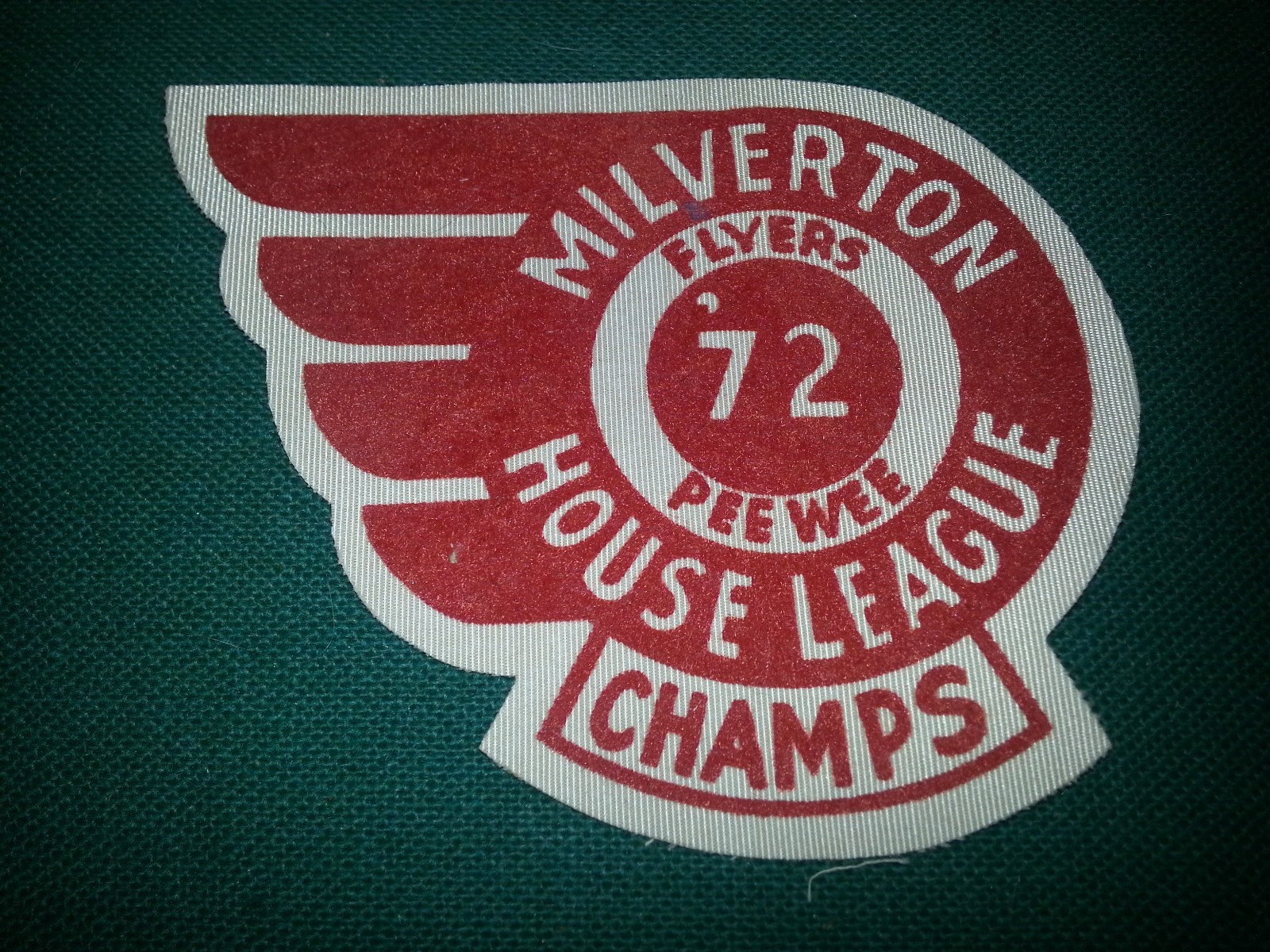 Milverton Flyers 1972 Pee Wee Hockey Champs Vintage Crest Patch Badge Ontario