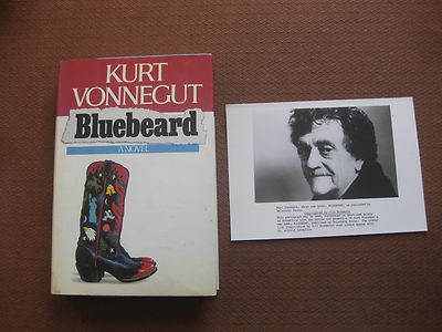BLUEBEARD by Kurt Vonnegut  - 1st/1st HCDJ 1987 - fine - with press photo 