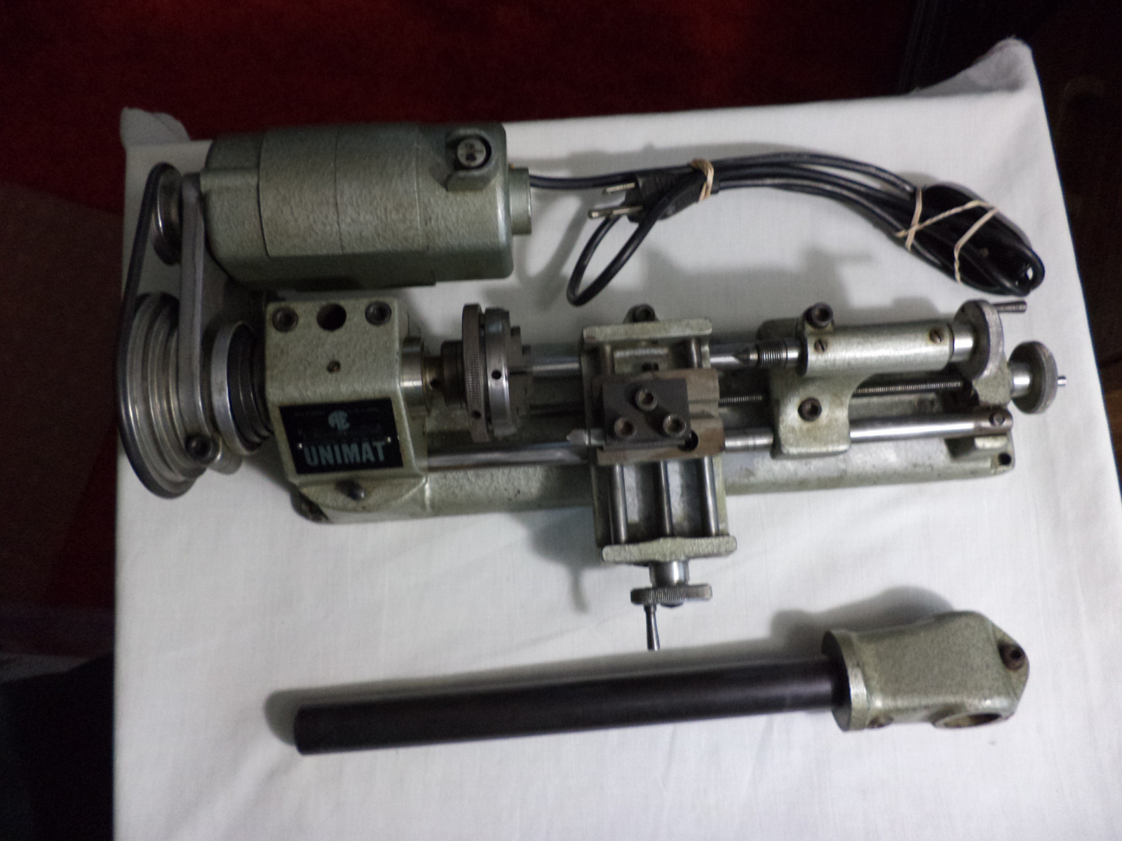 Unimat Watchmakers or Jewelers Lathe-Very Good Condition With Box & Attachments