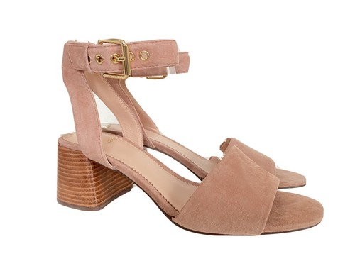 J.Crew Penny Strap Ankle Strap Heel Sandals Suede Sz 7 Dusty
