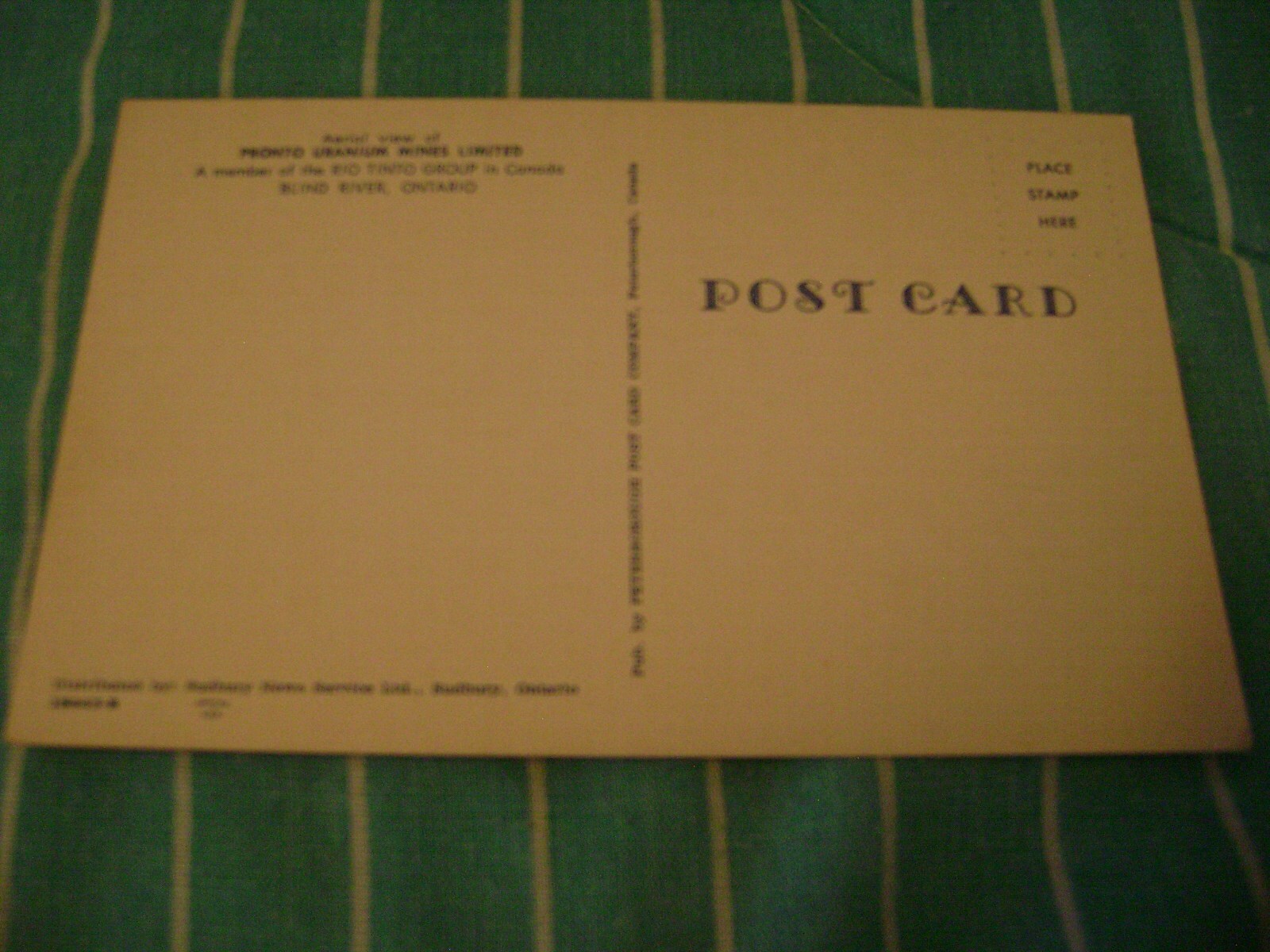 Aerial View of PRONTO URANIUM MINE Rio Tinto Group BLIND RIVER ONTARIO ON