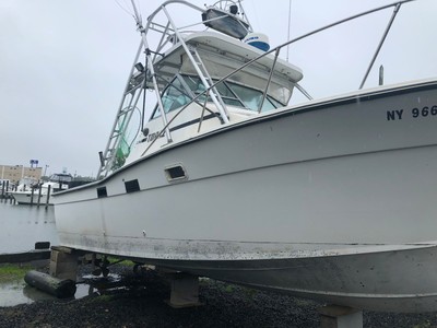 28' TOPAZ Express Sport Fisherman TWIN VOLVO Diesels Flybridge . NO RESERVE