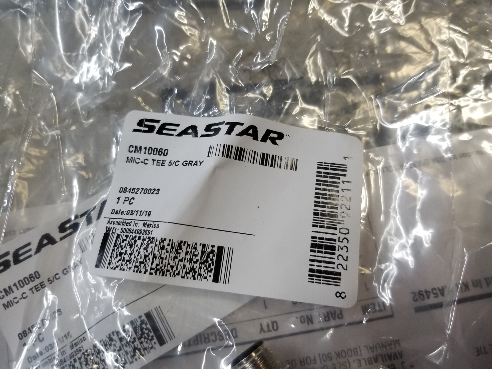 PACK OF 3 - Seastar Solutions Optimus Micro-C Tee Adapter Gray CM10060 - Picture 1 of 2