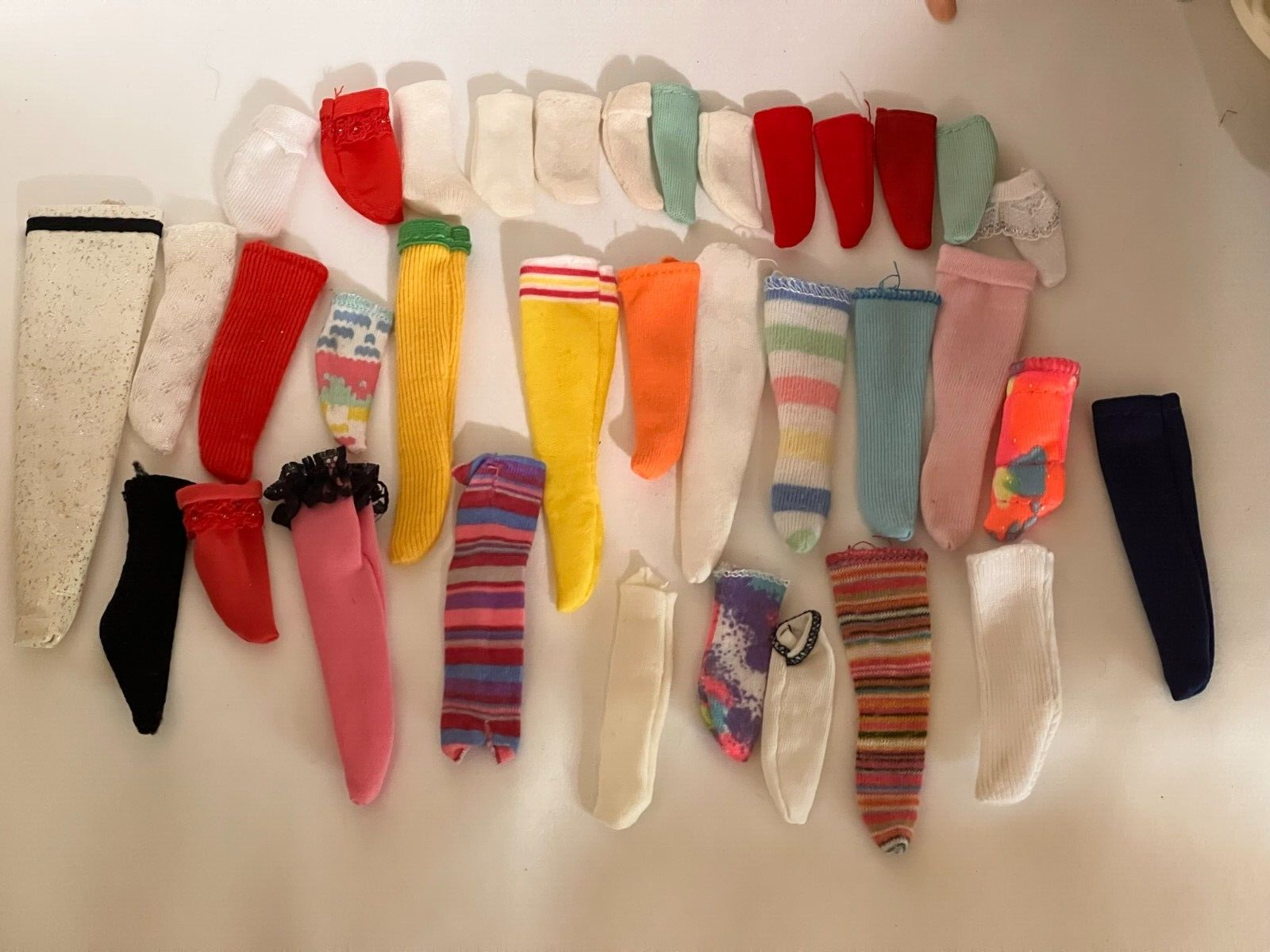 Vintage Lot of Single Barbie Skipper Doll Socks