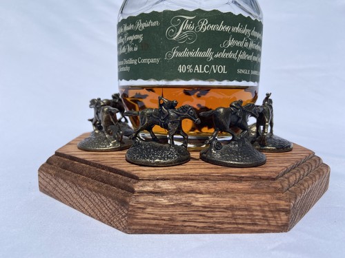 Blanton's Bourbon Cork Display Solid Oak With Light, Blantons, Whiskey