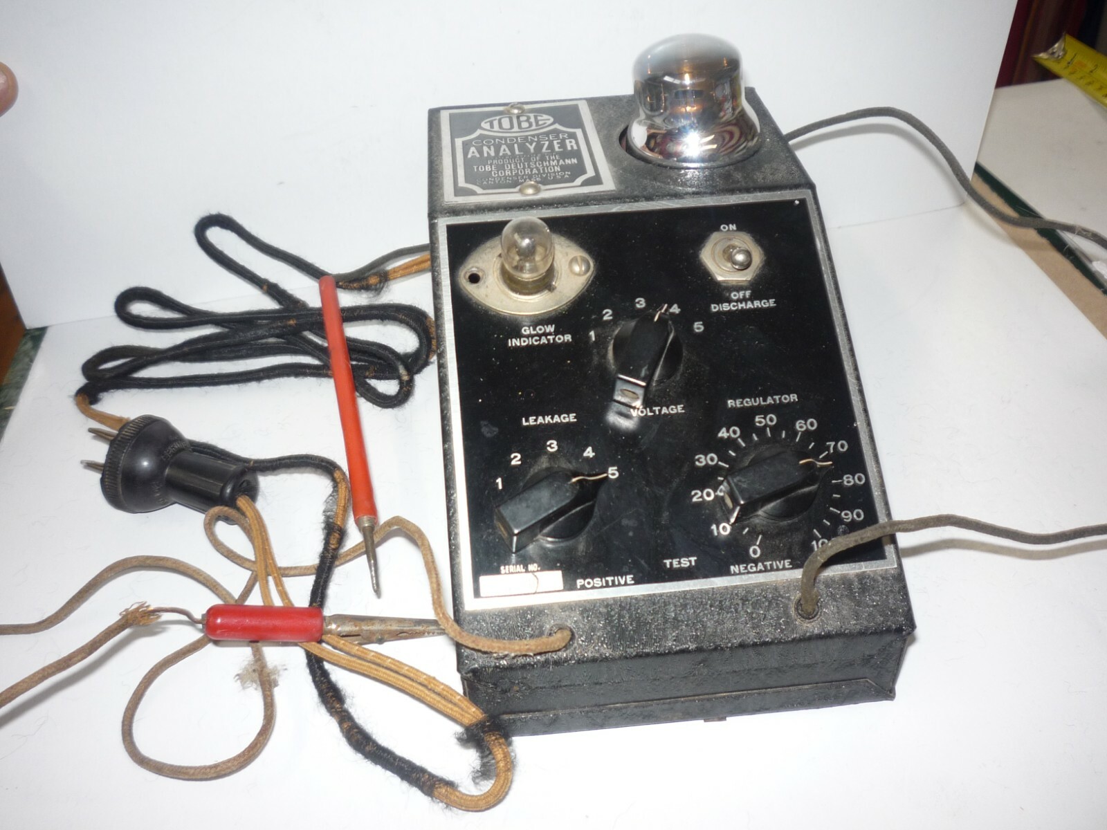 VINTAGE TOBE CONDENSER ANALYZER TUBE UNIT PRODUCT OF DEUTSCHMANN CORP